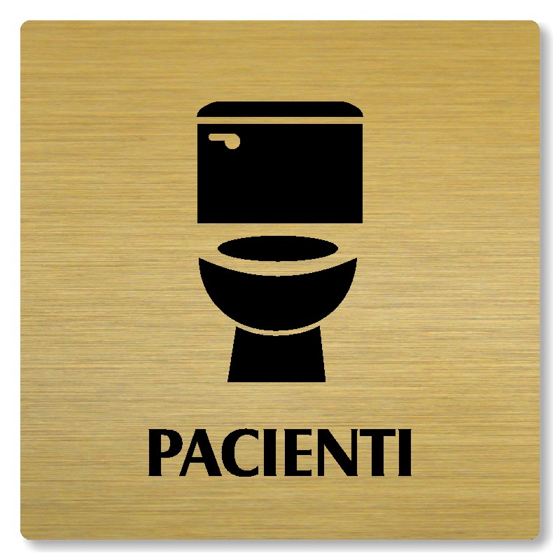 WC pacienti, 80x80mm, zlatá, Nevada